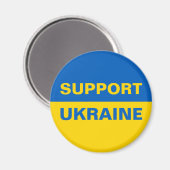 Unterstützung der ukrainischen Flagge Magnet (Vorderseite/Rückseite)