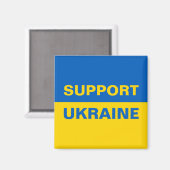 Unterstützung der ukrainischen Flagge Magnet (Vorderseite/Rückseite)