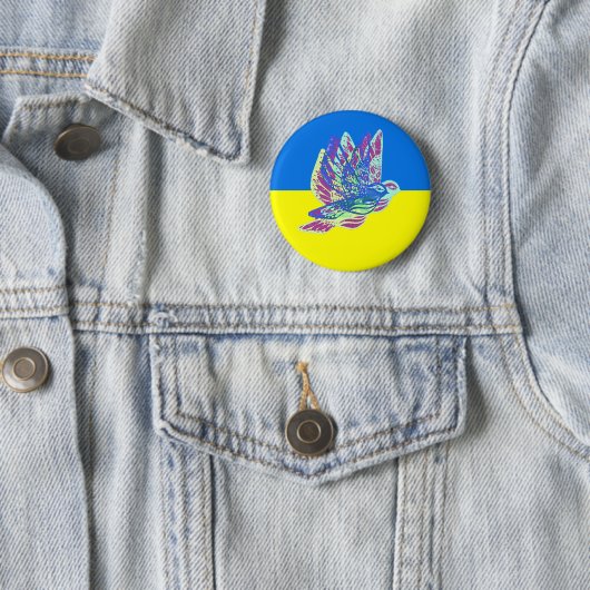 Unterstützung der ukrainischen Flagge mit farbenpr Button (Beispiel)