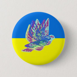 Unterstützung der ukrainischen Flagge mit farbenpr Button