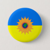 Unterstützung der ukrainischen Flagge und Sonnenbl Button (Vorderseite)