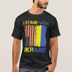 Unterstützung der ukrainischen Flagge Vintag Ukrai T-Shirt