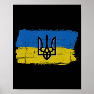 Unterstützung der ukrainischen Flaggenstaaten durc Poster