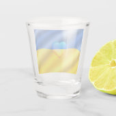 Unterstützung der ukrainischen Schießscheibe ukrai Schnapsglas (Rückseite)