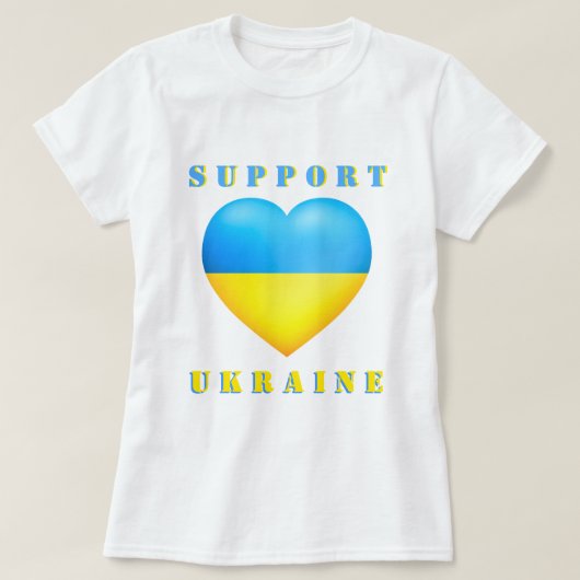 Unterstützung der ukrainischen T - Shirt-Flagge de T-Shirt (Design vorne)