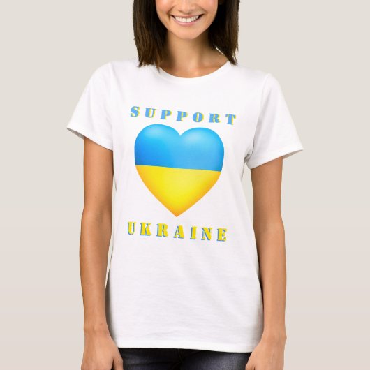 Unterstützung der ukrainischen T - Shirt-Flagge de T-Shirt (Vorderseite)