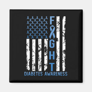 Unterstützung der USA-Flagge Typ 2 Diabetes Typ 1 Magnet