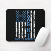 Unterstützung der USA-Flagge Typ 2 Diabetes Typ 1 Mousepad (Mit Mouse)