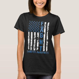 Unterstützung der USA-Flagge Typ 2 Diabetes Typ 1 T-Shirt