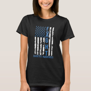 Unterstützung der USA-Flagge Typ 2 Diabetes Typ 1 T-Shirt