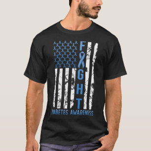Unterstützung der USA-Flagge Typ 2 Diabetes Typ 1 T-Shirt
