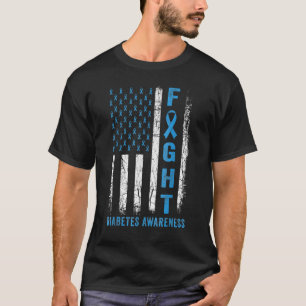 Unterstützung der USA-Flagge Typ 2 Diabetes Typ 1 T-Shirt