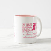 Unterstützung des Aufklärungsmonats für Brustkrebs Zweifarbige Tasse (VorderseiteRechts)