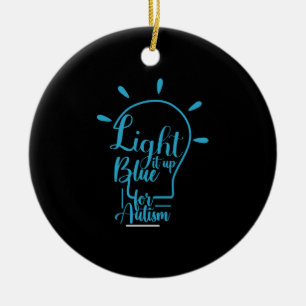 Unterstützung des Autism Awareness Month - Leuchte Keramik Ornament