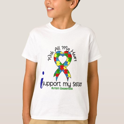 Unterstützung des Autismus-I meine Schwester T-Shirt (Vorderseite)