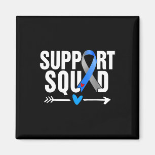 Unterstützung des Bewusstseins für Squad Gray Blue Magnet