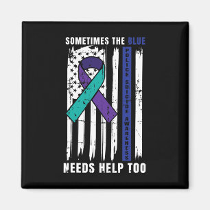 Unterstützung des Blue Lives Police Suicide Awaren Magnet