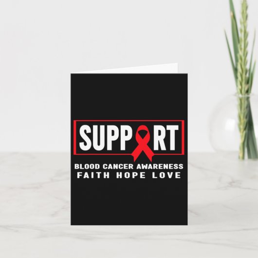 Unterstützung des Blutkrebses - Awa des roten Kreb Karte (Vorderseite)