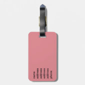 Unterstützung des Brustkrebs-Bewusstseins Gepäckanhänger (Rückseite vertikal)