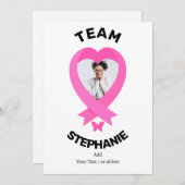 Unterstützung des Brustkrebs-Bewusstseins im Team  Einladung (Vorne/Hinten)