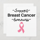 Unterstützung des Brustkrebs-Bewusstseins rosa Sch Einladung (Vorne/Hinten)