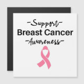 Unterstützung des Brustkrebs-Bewusstseins rosa Sch Magneteinladung (Vorne/Hinten)