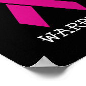 Unterstützung des Brustkrebs-Bewusstseins rosa Sch Poster (Ecke)