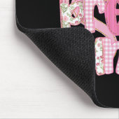 Unterstützung des Brustkrebs durch rosa Coquette Mousepad (Ecke)