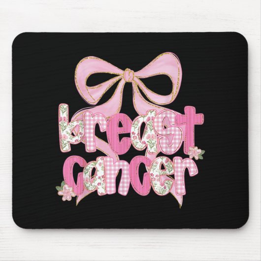 Unterstützung des Brustkrebs durch rosa Coquette Mousepad (Vorne)