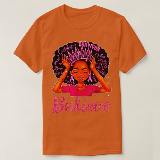 Unterstützung des Brustkrebs-Kriegers T-Shirt (Design vorne)