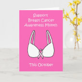 Unterstützung des Brustkrebs Monat Oktober Karte (Gelbe Blume)