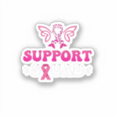 Unterstützung des Brustkrebsbewusstseins auf der S Aufkleber (Vorderseite)