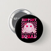 Unterstützung des Brustkrebskranzes Brustkrebs Button (Vorne & Hinten)