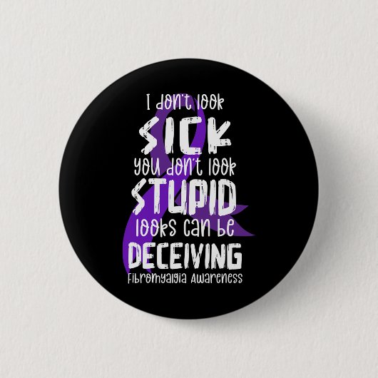 Unterstützung des Fibromyalgie-Bewusstseins Monat Button (Vorderseite)