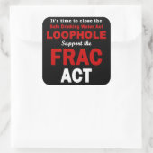 Unterstützung des FRAC Act - Aufkleber auf dem Pla (Tasche)