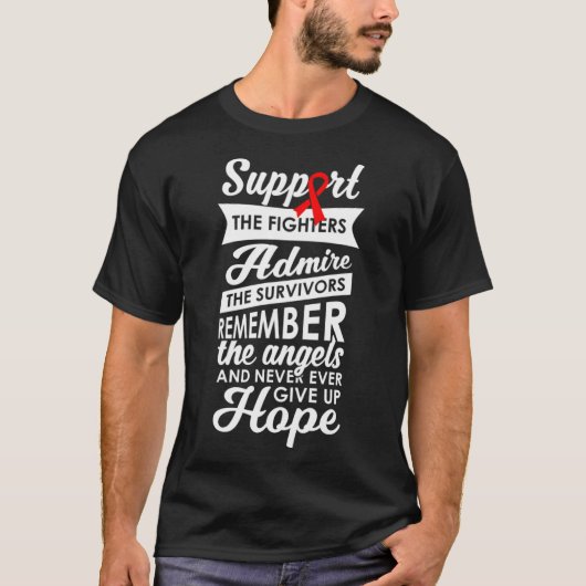 Unterstützung des Kampfes gegen HIV & AIDS Warrior T-Shirt (Vorderseite)