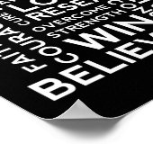 Unterstützung des Krebsbewusstseins Poster (Ecke)