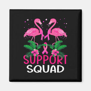 Unterstützung des Kriegers Squad Flamingo Breast C Magnet