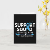 Unterstützung des Kriegers Squad Typ 1 Diabetes Aw Karte (Gelbe Blume)
