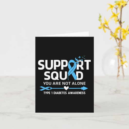 Unterstützung des Kriegers Squad Typ 1 Diabetes Aw Karte (Gelbe Blume)