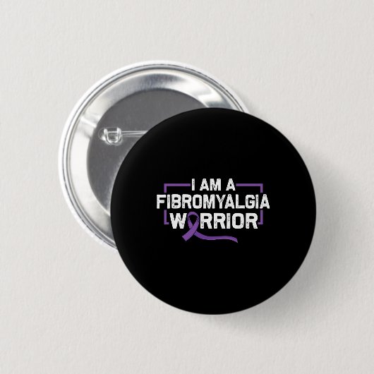 Unterstützung des Lila Bandkriegs gegen Fibromyalg Button (Vorne & Hinten)