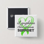 Unterstützung des Lymphombewusstseins Button (Vorne & Hinten)