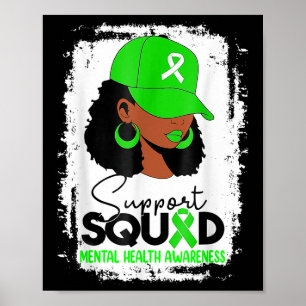 Unterstützung des Mädchen "Squad Mental Health Awa Poster
