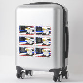 Unterstützung des Polizeiadlers auf US-Flagge Aufkleber (Koffer)