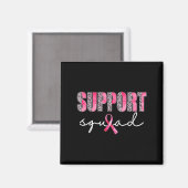 Unterstützung des rosa Brustkrebses eines rosa Squ Magnet (Vorderseite/Rückseite)