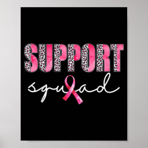 Unterstützung des rosa Brustkrebses eines rosa Squ Poster
