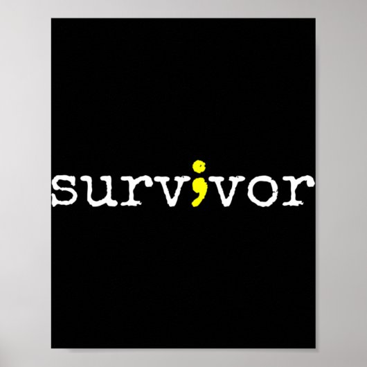 Unterstützung des Selbstmordbewusstseins Symbol-Er Poster (Vorne)