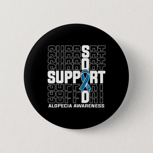 Unterstützung des Squad Alopecia Bewusstsein Button (Vorderseite)