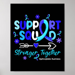 Unterstützung des Squad Blue Ribbon Hydrocephalus Poster