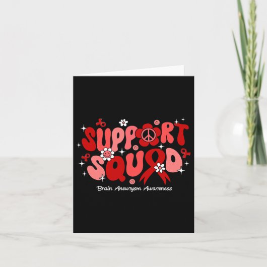Unterstützung des Squad Brain Aneurysm-Bewusstsein Karte (Vorderseite)